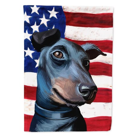 Carolines Treasures Manchester Terrier American Canvas House Flag - 28 x 0.01 x 40 in. CK6613CHF